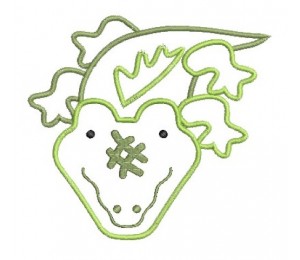 Stickdatei - Dschungeltiere Appli Krokodil